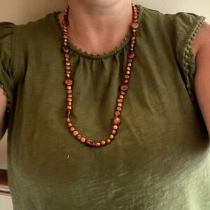 Coppery Freshwater Pearl Necklace and Bracelet Set—3 pieces total